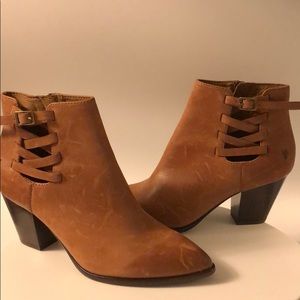 Fyre Cognac Reed Strappy Bootie
